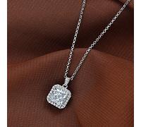 JZWCHQ 7 couleurs Real 925 Silver Silver 7 mm Moisanite Ruby Gemstone Pendant Colliers pour femmes bijoux