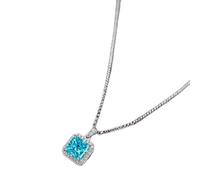 JZWCHQ 7 couleurs Real 925 Silver Silver 7 mm Moisanite Ruby Gemstone Pendant Colliers pour femmes bijoux