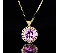 JZWCHQ 8 couleurs Collier en argent massif rond avec chaîne pour femmes bijoux d'anniversaire de dame