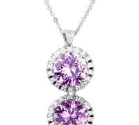 JZWCHQ 8 couleurs Collier en argent massif rond avec chaîne pour femmes bijoux d'anniversaire de dame