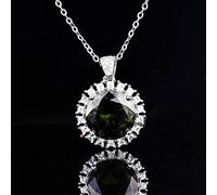 JZWCHQ 8 couleurs Collier en argent massif rond avec chaîne pour femmes bijoux d'anniversaire de dame