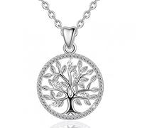 JZWCHQ 925 Bijoux d'école Pendentifs Arbre en Argent Sterling pour Femmes Bijoux Accessoires