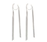 JZWCHQ 925 Boucle d'oreille de chaîne de Serpent Long Silver Silver Silver, Boucles d'oreilles en Glace en Argent, Boucles d'oreilles Pendantes à la Manchette d'oreille à