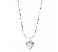 JZWCHQ 925 Collier de coeur à coquille en argent sterling pour le collier de chaîne de perles femmes