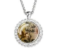 JZWCHQ 925 Collier de colibris en argent sterling pour femmes et hommes, collier colibri