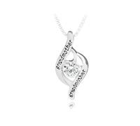 JZWCHQ 925 Collier de pierre de naissance en argent sterling Grand-mère charms circulaire Vénus pendentif collier cocotte