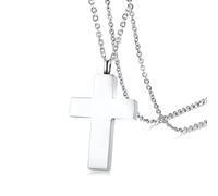 JZWCHQ 925 Collier d'urne croisé en argent sterling pour les femmes et les hommes, croix de médailles de médaillon Urn Collier croix de crème monument de prière, collier transversal pour cendres,