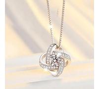 JZWCHQ 925 Collier en argent sterling pour les femmes coeurs aaa zirconia Colliers et pendentifs sterling-silver