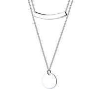 JZWCHQ 925 Collier en argent sterling s925 bar et pendentif rond accessoires authentiques accessoires bijoux