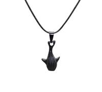 JZWCHQ 925 Collier pendentif de vie maritime en argent sterling, collier noir de requin baleine pour hommes et femmes, bijoux viking, cou, cadeau - Collier Orca