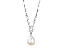 JZWCHQ 925 Collier pendentif en argent sterling Perles naturelles pour femmes accessoires bijoux