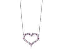 JZWCHQ 925 Sterling Silver Love Twinkle Chardrop Inclay Zircon Sun Collier Bijoux