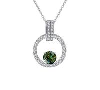 JZWCHQ 925 STERLING Silver Pender pour femmes Bijoux Collier de diamant Moisanite avec une pierre de Moissanite