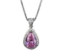 JZWCHQ 925 Sterling Silver Water Drop Spinel Topaz Topaz Gemstone Pendant Collier pour femmes Bijoux Mariage Cadeau