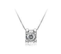 JZWCHQ Accessoires - Collier avec pendentif en moissanite de couleur D, coupe ronde, 1 ct, pour femme