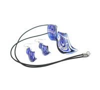 JZWCHQ Accessoires Collier Boucle d'oreille Boucles d'oreilles pour Femme Accessoire Bijoux Noir