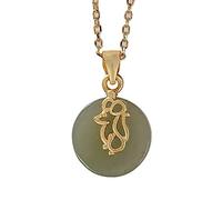 JZWCHQ Accessoires Collier S925 vintage pour femmes Jade Gilded Zodiac Rat Handmade Bijoux classiques