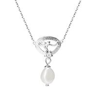 JZWCHQ Accessoires Collier Vintage S925 pour femmes Chaîne de clavicule Géométrique Fleur Fleur Branche Perle Fringe Fringe à la main Fabriqué Hanfu Bijoux Women's Pendant Colliers Colliers