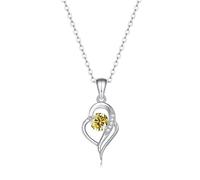 JZWCHQ Accessoires de décoration 1ct d Color de la Collite Pendante Moisanite pour Femmes, Collier de Diamant Jaune/Bleu/Rose