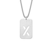JZWCHQ Acier inoxydable monogramme minimaliste Colliers initiaux Lettres Pendentif
