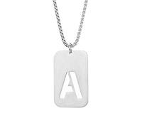 JZWCHQ Acier inoxydable monogramme minimaliste Colliers initiaux Lettres Pendentif