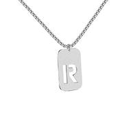 JZWCHQ Acier inoxydable monogramme minimaliste Colliers initiaux Lettres Pendentif