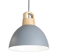 JZWCHQ Amen Country Style Pendant Light - Créative Lampe Suspendue en métal à tête avec Base E27 pour étudier, librairie, îlot de Cuisine - Chaner décoratif (Sombre) (Gris)