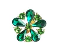 JZWCHQ Anneau de déclaration de fleur en strass pour les femmes filles plaquées délicate de cristal de cristal promesses promesses réglables enveloppe ouverte bagues confort Fit boho anniversaire