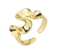 JZWCHQ Anneau de déclaration des vagues de mode pour les femmes filles ajustées torsadées ourlet ouverts ouverts anneaux de doigt confort Fit Unique Personnalité anniversaire Bijoux de vacances de