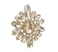 JZWCHQ Anneau de mariage exagéré pour les femmes en ramine vintage cluster cristal ajusté enveloppe ouverte enveloppe d'anniversaire de Noël cocktail