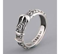 JZWCHQ Anneaux ouverts pour les femmes, anneau réglable 925 Modèle de boucle de courroie en argent Punk Ring Open Roantic Bijoux Gift For Girl Women Engagement Engagement Mariage Éternité Ring Gift