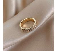 JZWCHQ Anneaux ouverts pour les femmes, vintage Ring Ajustement Fashion Simplicité Lace Crystal Ring Bijoux Romantique Gift For Girl Femmes Couple Engagement Mariage Éternité Anneau de Noël cadeau