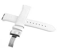 JZWCHQ Aqua Master 19 mm s'élargit à 23 mm en cuir blanc STRAP WORD WORD