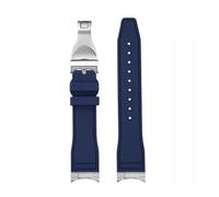 JZWCHQ Arc bouche fluororubber watch sangle compatible avec Tudor Black Bay M79230R M79363n Watchband 20 21 mm 22 mm FKM Bracelet pour hommes (EndingLink-Gold, 22 mm)