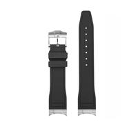 JZWCHQ Arc bouche fluororubber watch sangle compatible avec Tudor Black Bay M79230R M79363n Watchband 20 21 mm 22 mm FKM Bracelet pour hommes (EndingLink-Gold, 22 mm)