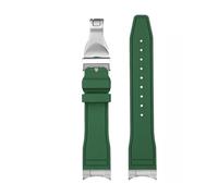 JZWCHQ Arc bouche fluororubber watch sangle compatible avec Tudor Black Bay M79230R M79363n Watchband 20 21 mm 22 mm FKM Bracelet pour hommes (EndingLink-Gold, 22 mm)