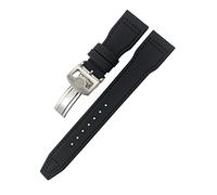 JZWCHQ Band de monatorage en Toile de Fibre 20 mm 21 mm 22 mm pour IW3777 Sport Sangle de Montre en Toile/Boucle Ronde Noire / 21 mm