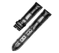 JZWCHQ Band de montre décontracté Calfskin Leather Business Watch Band compatible compatible avec les bandes de sangle de montre 13，14，15，18，19，20，21 mm (Rose noire noire, 18 mm)