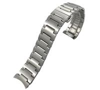 JZWCHQ Band de montre en acier inoxydable solide incurvé 21 mm pour Mido M021.431 pour Mido 40mm Commander Watch Series Silver Men Strap de poignet