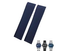 JZWCHQ Bandle de montre en caoutchouc à extrémité incurvée de 19 mm 21 mm pour conquest Hydroconquest L3 Brotte de montre en silicone vert noir