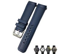 JZWCHQ Bandon de montre en caoutchouc de 22 mm de 22 mm Bands de montre bleu noir pour IWC Family Aquatimer Family For Men Bracelet