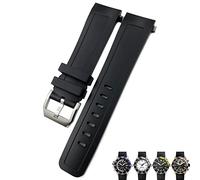 JZWCHQ Bandoue de montre en caoutchouc de 22 mm Fluorine Black Black Blue Watch For Family for Men Origin Chine