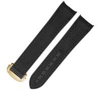 JZWCHQ Bands de montre en silicone en nylon en nylon en caoutchouc de 20 mm pour Omega GMT Planet Ocean Seamaster Diver 300 Sangle de montre orange à extrémité incurvée