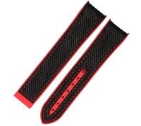 JZWCHQ Bands de montre en silicone en nylon en nylon en caoutchouc de 20 mm pour Omega GMT Planet Ocean Seamaster Diver 300 Sangle de montre orange à extrémité incurvée