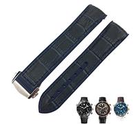 JZWCHQ Bands de Montres à Cornes de Vache de 20 mm pour Omega Seamaster 300 Speedmaster de Ville Watch Strap for Men Bracelet Point Buckle for Man Woman