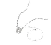 JZWCHQ bijoux 2 pièces 925 ensembles de bijoux de mariage pour femmes - zircon lettre o pendentif mariée vintage collier et bracelet ensemble, fiançailles de mariage mariée demoiselle d'honneur