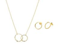 JZWCHQ Bijoux 925 Parure de Bijoux pour Femme - Ensemble Collier avec Pendentif géométrique et Boucles d'oreilles, Bijoux Fantaisie pour Femme, Accessoires de Mariage, Saint-Valentin, Bijoux