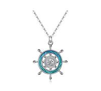 JZWCHQ Bijoux/Colliers Collier en argent exquis, colliers, implication chevauchez le vent et les vagues vers l'autre rive du bonheur pendentifs pour femmes