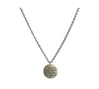 JZWCHQ Bijoux/colliers Collier en chaîne en acier titane, collier de couple en alliage rond personnalisé, je t'aime d'ici aux pendentifs féminins de la lune
