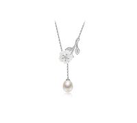 JZWCHQ Bijoux/colliers Collier S925 Chaîne de pendentif de perle d'eau fraîche 7-8 mm Fashion Fashion All-Match Femelle Bijoux Fleur Fleur Pendants Femmes Pendants
